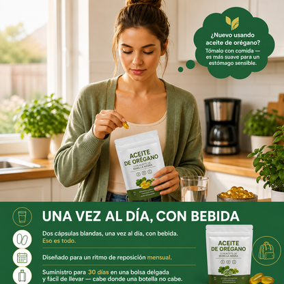 Cápsulas de Aceite de Orégano + Semilla Negra – Defensa Natural 60 Softgels