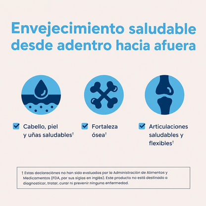 Colágeno Hidrolizado en Polvo Tipo 1 & 3 – Piel, Pelo, Uñas y Articulaciones | 25 Porciones